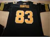Custom Hamilton Tiger-Cats Andy Fantuz #83 Custom black white Full embroidery College Jersey Size S-5XL or custom any name or number jersey
