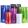 Colorido pó Food Storage Bag calor selável Stand Up Pouch folha de alumínio auto vedação saco de plástico grosso