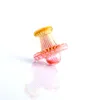 DHL!!! High Quality UFO Glass Caps With Side Hole 30mmOD Glass Carb Caps Smoking Accessories For Quartz Banger Nails Glass Water Bongs Pipes