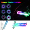 1PCS Bicycle LED Light Bicycle Wheels Flash Light Mountain Road Bike Cycling Tyre Wheel Lights 32LED Colorful Wheels Spoke Lamp8629658