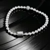 NUEVO CALIENTE Hermosas cuentas de mujer Pave Pulsera Joyería de verano para Pandora 925 Cadena de mano de plata esterlina Pulseras con cuentas Con caja original