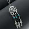 Fashion Bohemian Retro Dream Catcher cadeia pingente de colar Colar Pingente Tassel Feather senhoras colar de jóias faddish Choker