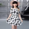 Floral Sweet Girls Dress Summer New Style OffTheShoulder Children Princess Dress Aline Slim Toddler Teens Kids Party Clothes lO8397138