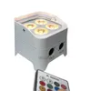 8st LED-effekt Ljus Mini UPLIGHTING 4X18W RGBWA UV 6In1 DMX Trådlös PAR Batteri Uplight för bröllop DJs med laddning Flight Case