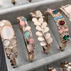 Charm Bangle Bracelet Rose Gold Silver Mix Different Styles Wholesale Eye Gem Rhinestone Jewelry Korean Fashion Quality Bracelet