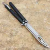 Tyon 3 ball-bearing D2 blade aluminum handle butterfly trainer training knife not sharp Crafts Martial arts Collection knvies xmas gift