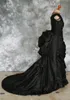 Платья Черное 19-го века, расшитое бисером, готическое викторианское свадебное платье, бал вампиров, маскарад, свадебное платье на Хэллоуин, стимпанк, платья невесты Cust