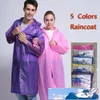 Addensare con cappuccio Poncho Impermeabile Donne da uomo Cappotto di pioggia lungo Cappotto di vento lungo all'aperto Trasparente Raincoat Moda Portatile Rainwear VT1664