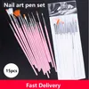 Snelle levering Nail Art Tools 15 STKS Nail Art Pen Schilderij Borstel Cosmetische Nail Art DIY Draw Puntjes Pen Tips Set