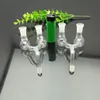 Fabrication de pipes à fumer en verre Narguilé soufflé à la bouche Bongs Adaptateur en verre transparent de type fronde 10mm