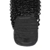 Rabinhos de cavalo curly de curta 8-24 polegadas Extensões de cabelo humano indiano Pony Tail Bely Hair Products Curly Products Natural Color Black