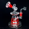 Nowy elektromagnetyczne szkło Colorfu Bong Rura wodna Hookah Lod Catcher Dab Rigle Olejki Miska Downstem Wysokość palenia 18 cm