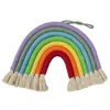 11 Farben INS Nordic Ornamente Home Baby Kinderzimmer Regenbogen Dekoration Anhänger Hand Weben Regenbogen Hängen Wand Dekor M2434