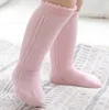 Ins baby kidshollow initte nee high Sock Fall Girls Hand Maked Boneless Hole Socks Toddlers Cotton Comforting LegsA34629680696
