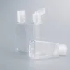 30ml hand sanitizer flaska tom plast flip cap trapezoidal flaska barn bärs desinfektion hand sanitizer flaska för barn