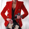 2020 Hot Sale Solid Color Double Breasted Women Blazer Fashion Suit Collar Long Sleeve Slim Blazer