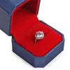 Nuovo fiocco ottagonale scatola in pelle PU scatola di imballaggio per gioielli proposta confezione regalo per anello