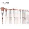 MAANGE Pro 20 pezzi Set di pennelli per il trucco Fondotinta in polvere per il viso Ombretto Kit di pennelli per il trucco