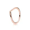 Yellow gold plated Men Rings Rose gold plated Jewelry for Pandora 925 Sterling Silver Polished Wishbone Ring with Original box for238q