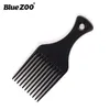 BlueZOO Men Hair Comb Insert Afro Hair Pick Comb Fork Comb Oil Slick Styling Hair Brush Hairdressing Accessory