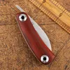 Navalha faca dobrável D2 Lâmina Rosewood Handle Tactical Survival Pocket Knife Outdoor Camping facas de caça Ferramentas multi EDC