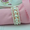 White Pearl Napkin Ring Serviette Buckle Holder Hotel Wedding Party Favour Decoration