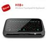 H18 Plus Wireless Air Mouse Mini-Tastatur Vollbild-Touch 2,4 GHz QWERTY Touchpad mit Hintergrundbeleuchtungsfunktion für Smart TV PS3