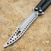 Tyon 3 ball-bearing D2 blade aluminum handle butterfly trainer training knife not sharp Crafts Martial arts Collection knvies xmas gift