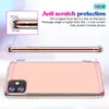 Crystal TPU + PC Case Shock Absorption Soft Transparent Tillbaka till iPhone 12 iPhone 11 Pro Max Cover för Samsung S20 Plus Ultra Phone Case