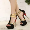 Nya kvinnors sandaler Koreanstil Fashion Metal Timmings Highheel Roman Shoes Party Nightclub Stiletto Platform Peeptoe Shoes4439366