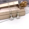 Luxury jewelry fashion designer necklace highgrade diamond skirt necklace 18K gold plated chain length 455CM original box2525236