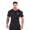 2020 hommes T-Shirts mode à manches courtes Fitness musculation chemise pour hommes entraînement coupe ajustée coton t-shirts hauts