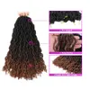Wave Hair Ombre Crochet Synthetic Braiding Hair Extensions Goddess Gypsy locs 18 Inches Soft Dreads Dreadlocks Hair for black marley
