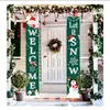 Kerst Couplet Banner Xmas Deur Opknoping Couplet Home Deur Porch Shop Gate Welcome Xmas Hanging Signs