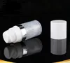 Leere 5 ml, 10 ml, 15 ml Airless-Flaschen, klare Airless-Vakuumpumpe, Lotionsflasche mit Silver Line-Kosmetikverpackung SN1306