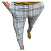 Pantalon à carreaux pour hommes, Streetwear, Hip Hop, slim, chino, coupe cintrée, décontracté, Joggers325z