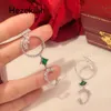 Hizkia s925 zilveren oorbellen gratis verzending persoonlijkheid groene vrouwen oorbellen dans partij superieure kwaliteit oorbellen vrouw