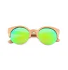 2022 Bemucna Cate Eye Sunglasses Womenes Designer Semi-Lybless Wood Grasses Men Bamboo Sun Glasses for Men UV400