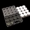 5g mini Packaging Bottles clear plastic cream square jar cosmetic sample travel cream eye filling container storage box 12pcs/ pack