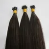 ELIBESS HAIR Extensiones de cabello con nanoanillo, 09 g por mechón, paquete de 200, cabello humano liso, cabello Remy de color natural, negro, marrón, rubio, 3420476