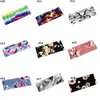 Bandeaux de yoga avec bouton Floral Tie-dye Sport Bandeau élastique imprimé Bandeaux Headwrap Travail Gym Bandes de cheveux Sport Exercice C7594