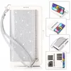 Custodia multifunzione di lusso in pelle con cerniera Portafoglio con 9 carte Bling Glitter per Samsung Galaxy A51 A71 A11 A21 A41 A70E Huawei P40 LITE