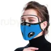 Maschera da ciclismo 2 in 1 con protezione per gli occhi Maschera sportiva da esterno Maschere riutilizzabili Protezione da smog per esterni Maschera respiratoria regolabile RRA3398