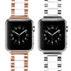 For Apple Watch SE 6/5/4/3/2/1 stainless steel ceramics band strap 38mm 42mm 40mm 44mm premium men Rosegold white black Free shippin