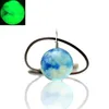 Mode Dubblesided Nebula Halsband Glöd i det mörka rymd Universe halsband glasgalaxen solsystem med lysande halsband smycken