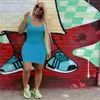 Women summer dress casual plus size 2XL skirt black one-piece dress solid color tank top sexy skirt green blue casual mini dress 3464