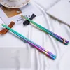 High grade 304 stainless steel chopsticks square chopsticks flatware home hotel simple style tableware Dinnerware drop ship