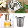 Herbruikbare roestvrij staal mesh thee infuser thee zeef theepot thee blad kruiden filter drinkware keuken accessoires aanpasbaar