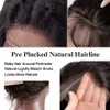 Düz 13x4 Dantel Ön İnsan Saç Perukları Brezilya Bakire Remy Saç Siyah Kadınlar İçin 360 Frontal Wig HD Full9040379
