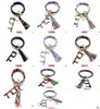 Cross Border New Bracelet Anti Epidemic Key Chain PU Leather Bracelet Contactless Acrylic Key Chain Door Opener DA701